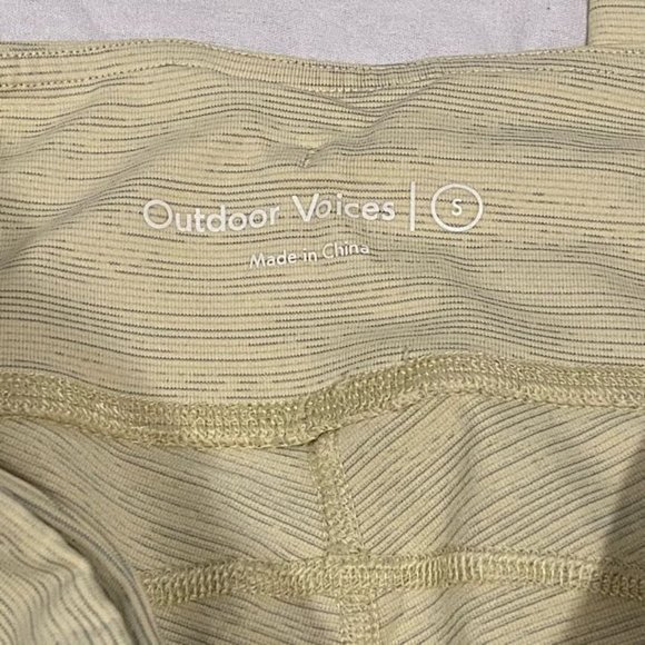 Outdoor Voices 7/8 Honeysuckle Yellow Techsweat‎ Activewear Legging Size S - Picture 4 of 10